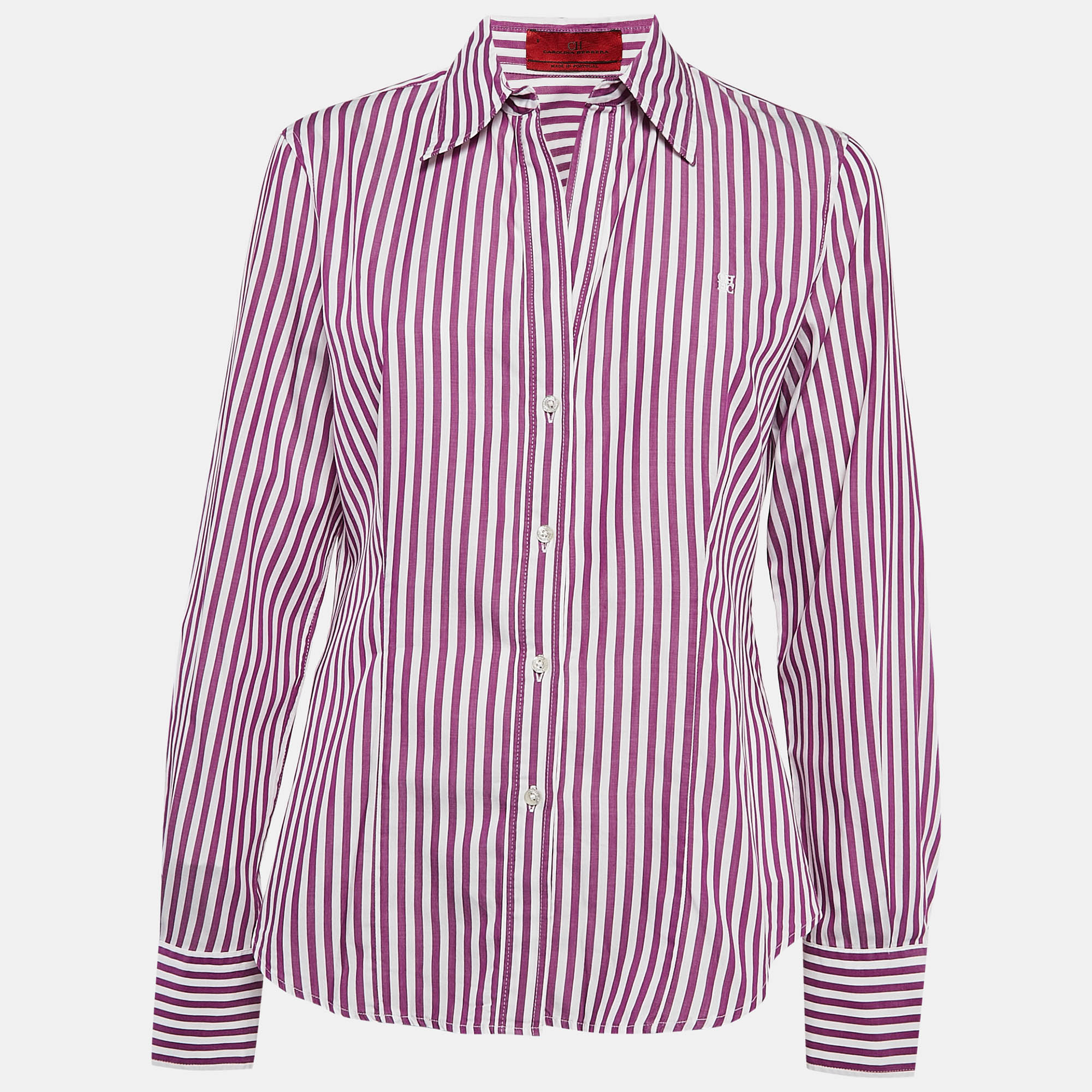 CH Carolina Herrera Purple Striped Cotton Button Front Shirt M, Shirts & Tops - Luxury Closet catalog
