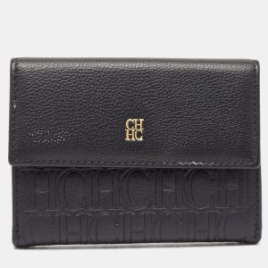CH Carolina Herrera Black Monogram Leather Compact Wallet, Wallets & Money Clips - Luxury Closet catalog