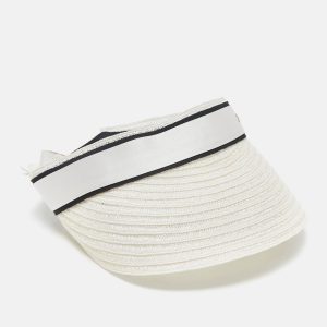 Chanel Ecru  Abaca Cotton Ribbon Visor M, Apparel & Accessories - Luxury Closet catalog
