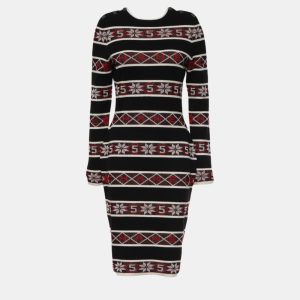 Chanel Multicolour Stripes Logo Knit Dress M, Dresses - Luxury Closet