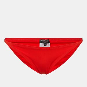 Chanel Red Jersey CC Embellished Bikini Bottom S, Clothing - Luxury Closet