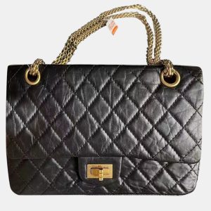 Chanel Black Aged Calfskin Leather 2.55 Reissue Shoulder Bag, Shoulder Bags - Luxury Closet catalog
