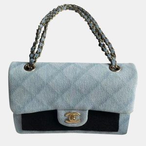 Chanel Blue Denim Double Flap Shoulder Bag, Shoulder Bags - Luxury Closet catalog