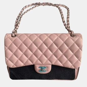 Chanel Pink Leather Jumbo Classic Double Flap Bag, Shoulder Bags - Luxury Closet catalog