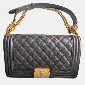 Chanel Black Leather Medium Boy Bag, Shoulder Bags - Luxury Closet catalog