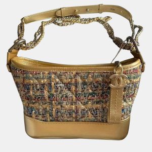 Chanel Golden Tweed and Leather Gabrielle Small Hobo Bag, Shoulder Bags - Luxury Closet catalog