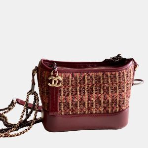 Chanel Burgundy Tweed Calfskin Gabrielle Hobo Bag, Shoulder Bags - Luxury Closet catalog