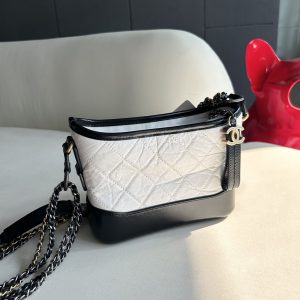 Chanel White Calfskin Small Gabrielle Hobo, Shoulder Bags - Luxury Closet