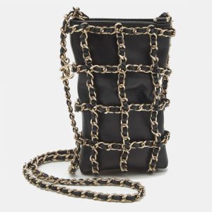 Chanel Black Leather Tech Me Out Clutch with Chain, Clutches & Special Occasion Bags - Luxury Closet catalog