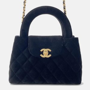 Chanel Matelasse Mini Shopping Bag 2Way Bag Black Velour Size Mini, Tote Handbags - Luxury Closet catalog