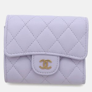 Chanel Matelasse Classic Small Wallet Light Purple Lambskin, Wallets & Money Clips - Luxury Closet catalog