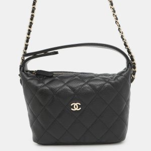 Chanel Hobo Chain shoulder Black Caviar Leather, Shoulder Bags - Luxury Closet catalog