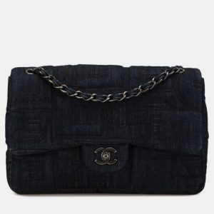 Chanel Indigo Blue Denim Perfume Embroidery Chain Shoulder Bag, Shoulder Bags - Luxury Closet catalog