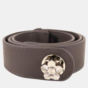 Charriol Dark Grey Leather  W-Belts, Belt Buckles - Luxury Closet