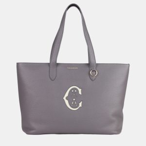 Charriol Storm Grey Leather Marie Olga Shopper Bag, Tote Handbags - Luxury Closet