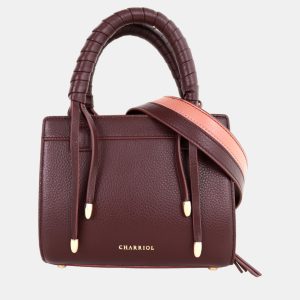 Charriol Choclate/Light Brown Leather Forever Handbag, Satchels - Luxury Closet