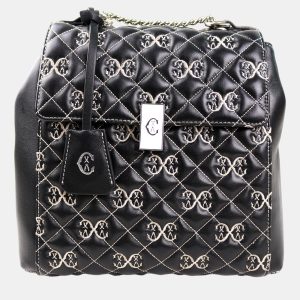 Charriol Le Reve Black Beige Leather Women's Backpack Bag, Backpacks - Luxury Closet