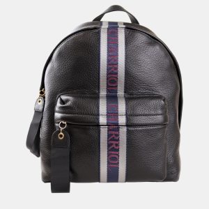 Charriol Black Leather Deauville Backpack, Backpacks - Luxury Closet