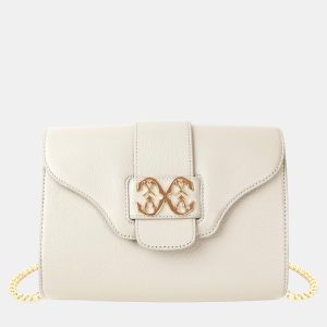 Charriol Marie Olga One Size Cream Leather Crossbody Bag, Shoulder Bags - Luxury Closet