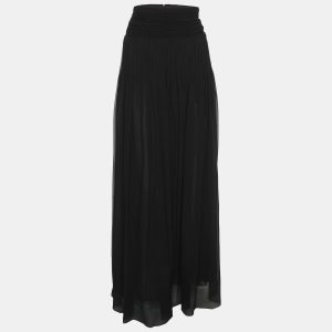 Chloe Black SIlk Pleated Midi Skirts M, Skirts - Luxury Closet