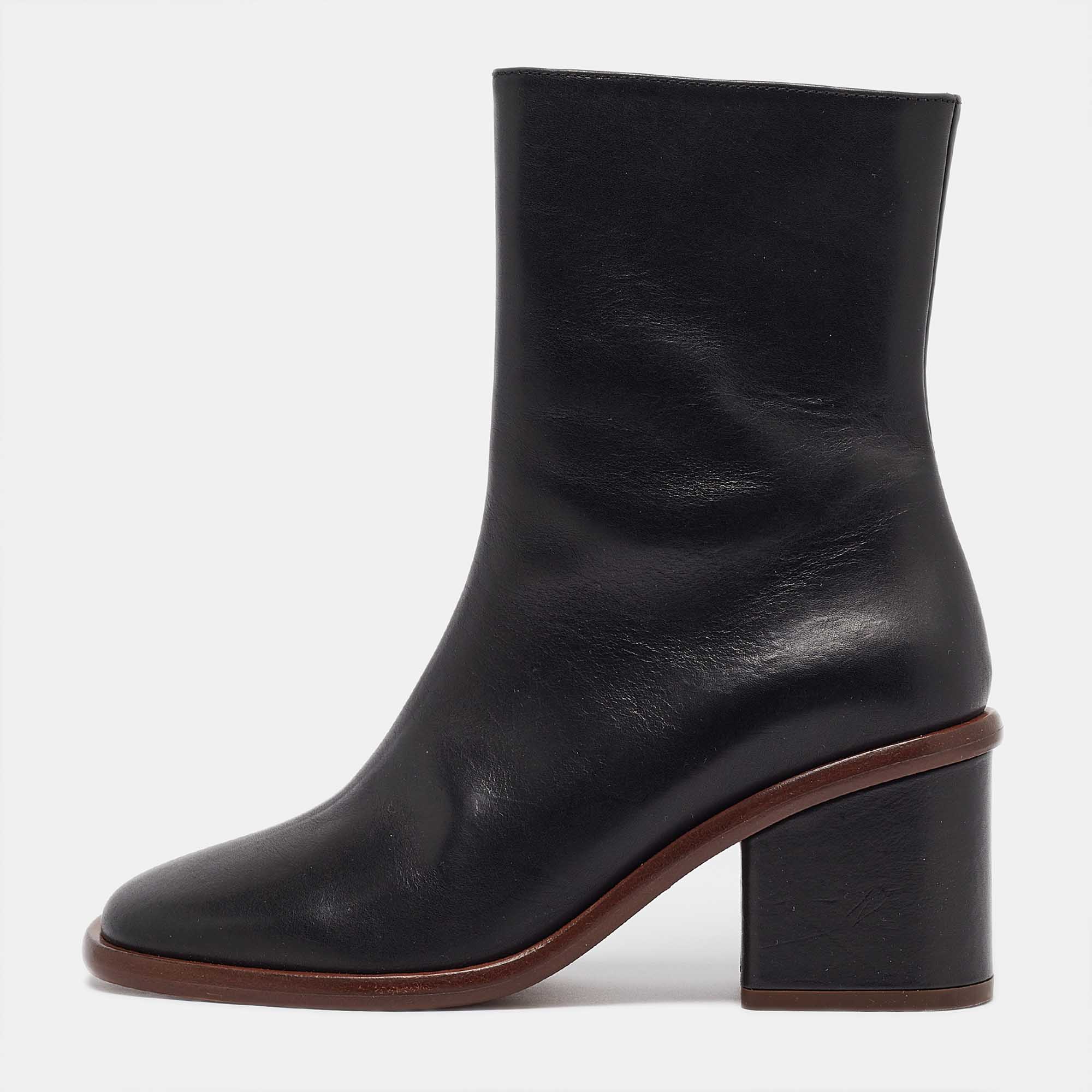 Chloe Black Leather Ankle Length Boots Size 37, Boots - Luxury Closet catalog