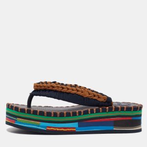 Chlo&eacute; Multicolor Fabric and Rubber Thong Sandals Size 35, Sandals - Luxury Closet catalog