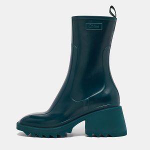 Chloe Green Rubber Betty Rain Boots Size 41, Boots - Luxury Closet catalog