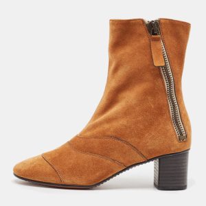 Chloe Brown Suede Ankle Booties Size 36, Boots - Luxury Closet catalog