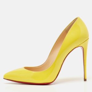 Christian Louboutin Yellow Patent Leather Pigalle Follies Pumps Size 36, Pumps - Luxury Closet catalog