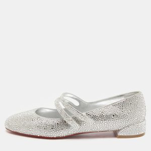 Christian Louboutin Silver Strass Sweet Jane Ballet Flats Size 40, Flats - Luxury Closet catalog