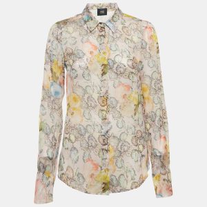 Class by Roberto Cavalli Pink Floral Print Silk Sheer Shirt M, Shirts & Tops - Luxury Closet catalog