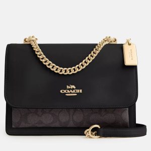 Coach Klare Signature Canvas and Leather Walnut/Black Crossbody Bag, Handbags - Luxury Closet catalog
