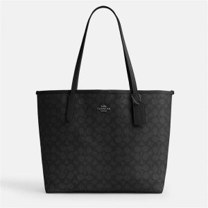 Coach City Tote Signature Canvas Black Handbag, Tote Handbags - Luxury Closet catalog