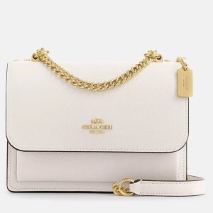 Coach Mini Klare Crossgrain Leather Gold/Chalk Crossbody Bag, Handbags - Luxury Closet catalog