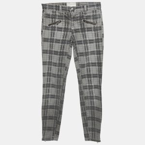 Current Elliot Grey Plaid Cotton Soho Zip Stiletto Pants S Waist 24", Clothing - Luxury Closet catalog