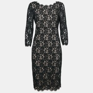 Diane Von Furstenberg  Black Lace Colleen Long Sheath Dress L, Dresses - Luxury Closet catalog