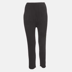 Dion Lee Black Rib Knit Elasticated Waist Float Pants L, Clothing - Luxury Closet