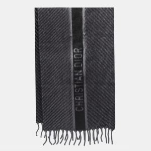 Christian Dior Grey Camel wool Fringed Scarf, Scarves & Shawls - Luxury Closet catalog