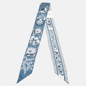 Dior Blue Butterfly Print Silk Mitzah Scarf, Scarves & Shawls - Luxury Closet catalog