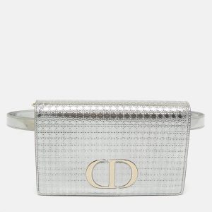 Dior Silver Microcannage Patent Leather 2in1 30 Montaigne Pouch Bag, Clutches & Special Occasion Bags - Luxury Closet catalog