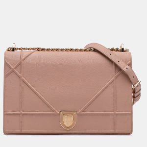 Dior Pink Medium Grained Calfskin Diorama Flap Bag, Shoulder Bags - Luxury Closet catalog