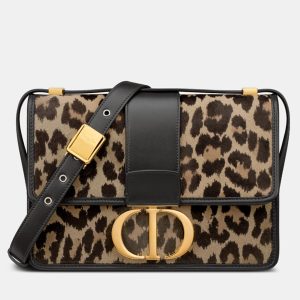 DIOR Beige Multicolor Mizza Pony-Hair Calfskin 30 MONTAIGNE BAG M9203UZAB918U, Shoulder Bags - Luxury Closet