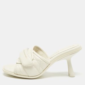 Dior Off White Quilted Leather Diorevolution Slide Sandals Size 37, Sandals - Luxury Closet