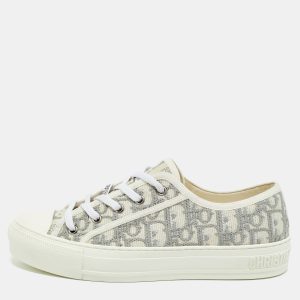 Dior Cream/Grey Canvas Walk'n'Dior Lace Up Sneakers Size 38, Athletic Shoes & Sneakers - Luxury Closet catalog