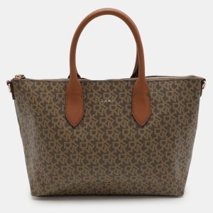 Dkny Brown Coated Canvas Tote, Tote Handbags - Luxury Closet catalog