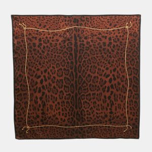 Dolce & Gabbana Brown Leopard Print Silk Satin Scarf, Scarves & Shawls - Luxury Closet catalog