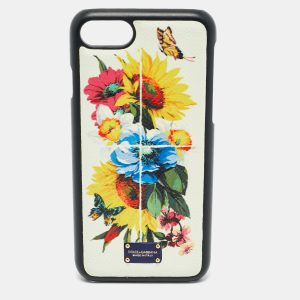 Dolce & Gabbana Multicolor Floral Print Leather iPhone 7 Cover, Mobile Phone Cases - Luxury Closet