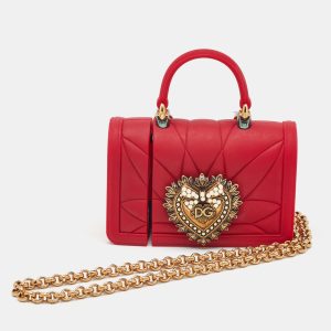 Dolce & Gabbana Red Silicone Devotion Heart AirPods Case, Mobile Phone Cases - Luxury Closet catalog