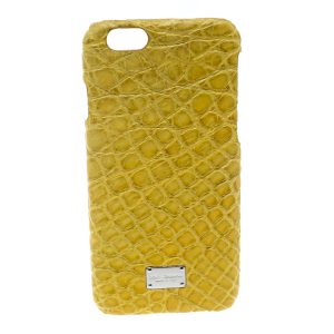 Dolce & Gabbana Yellow Croc Embossed iPhone 6/6S Case, Luggage Accessories - Luxury Closet