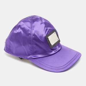 Dolce & Gabbana Vintage Purple Satin Logo Patch Cap Size 56, Luggage Accessories - Luxury Closet catalog